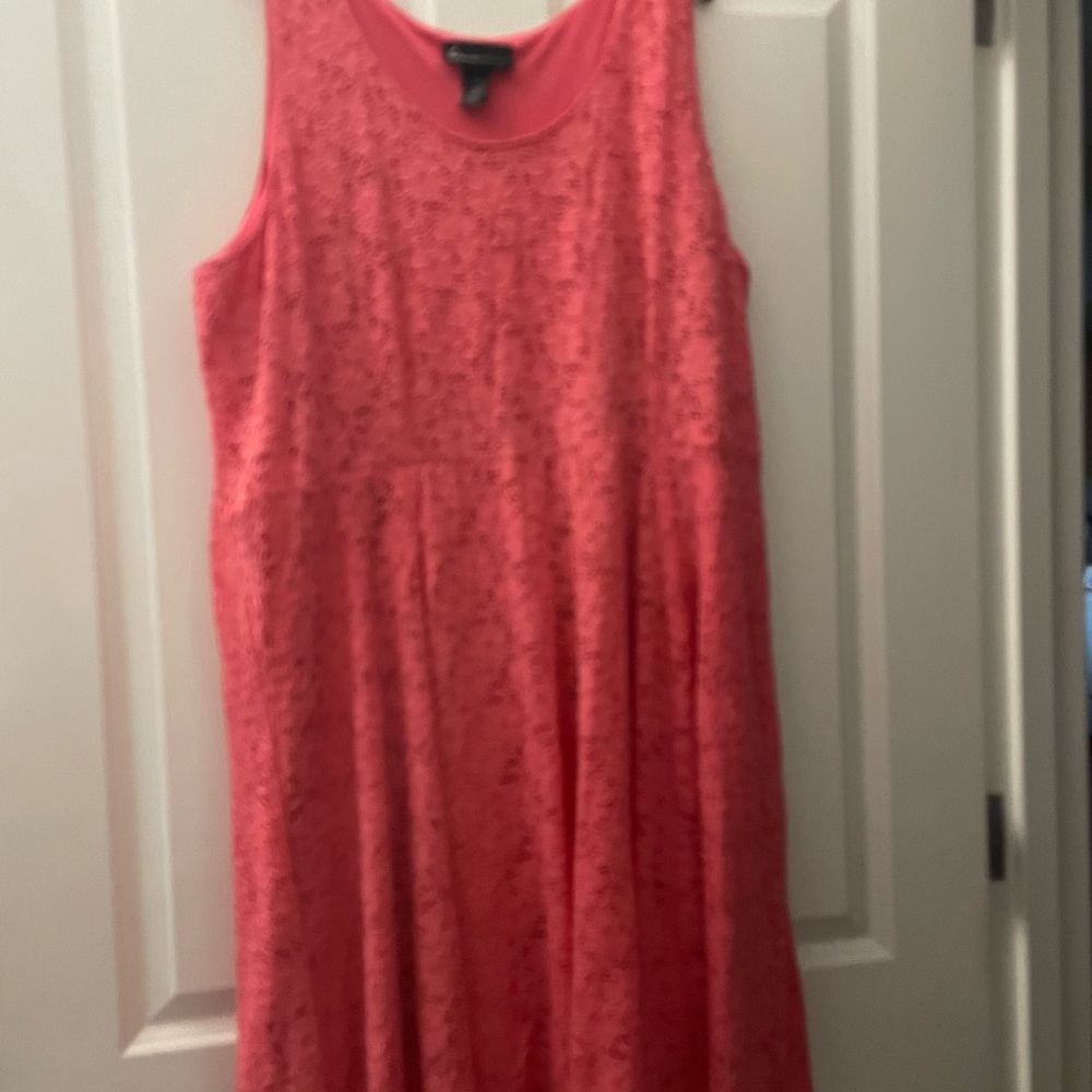 Cute pink lace crochet dress